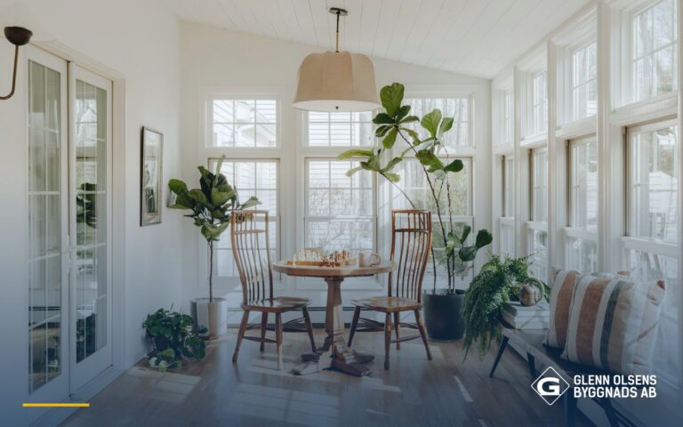 Uterum och glasveranda